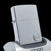 Bật Lửa Zippo Cổ Đồng Khối Mạ Chrome Phay Xước Emblem USS Hiếm Gặp Năm 1974 Đời 8 Vạch Sắc ZC387