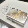 Bộ Bật Lửa Zippo Sliver Plated Đắp Nổi Demi Vàng Gold Plated Bản Kỷ Niệm SX Kèm Bao Da Cực Hiếm Gặp Đời XII La Mã Sản Xuất Năm 1996 ZS90