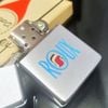 Bật Lửa Zippo Cổ Đồng Khối Mạ Chrome Phay Xước Chủ Đề Ăn Mòn Phủ Sơn Hiếm Gặp Năm 1976 Đời 6 Vạch Sắc ZC390