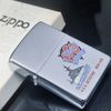 Bật Lửa Zippo Cổ Đồng Khối Mạ Chrome Phay Xước Chủ Đề Tầu Chiến Ăn Mòn Phủ Sơn Hiếm Gặp Năm 1982 Đời 8 Vạch Huyền ZC391
