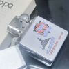 Bật Lửa Zippo Cổ Đồng Khối Mạ Chrome Phay Xước Chủ Đề Tầu Chiến Ăn Mòn Phủ Sơn Hiếm Gặp Năm 1982 Đời 8 Vạch Huyền ZC391