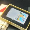 Bật Lửa Zippo Cổ Đồng Khối Mạ Chrome Phay Xước Chủ Đề Ăn Mòn Phủ Sơn Hiếm Gặp Năm 1977 Đời 5 Vạch Sắc ZC392
