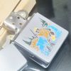 Bật Lửa Zippo Cổ Đồng Khối Mạ Chrome Phay Xước Chủ Đề Ăn Mòn Phủ Sơn Hiếm Gặp Năm 1977 Đời 5 Vạch Sắc ZC392