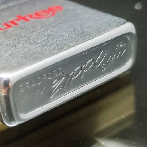 Bật Lửa Zippo Cổ Đồng Khối Mạ Chrome Phay Xước Chủ Đề Ăn Mòn Phủ Sơn Hiếm Gặp Năm 1974 Đời 8 Vạch Sắc ZC394