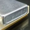 Bật Lửa Zippo Cổ Đồng Khối Mạ Chrome Phay Xước Chủ Đề Ăn Mòn Phủ Sơn Hiếm Gặp Năm 1975 Đời 7 Vạch Sắc ZC395