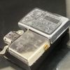 Bật Lửa Zippo Đồng Khối Mạ Chrome Hoa Văn Venetian Năm 1990 Đời VI La Mã ZL653