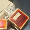 Bật Lửa Zippo Mạ Vàng Gold Plated Ốp Hổ Phách Hiếm Gặp Đời 1 Vạch Sắc Năm 1980 ZQH168