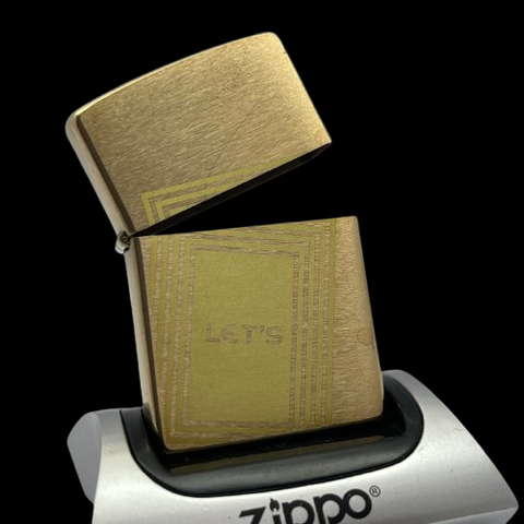 Vỏ Zippo Chính Hãng Đồng Khối Bản Tiêu Chuẩn Phay Xước - Không Ruột PK64