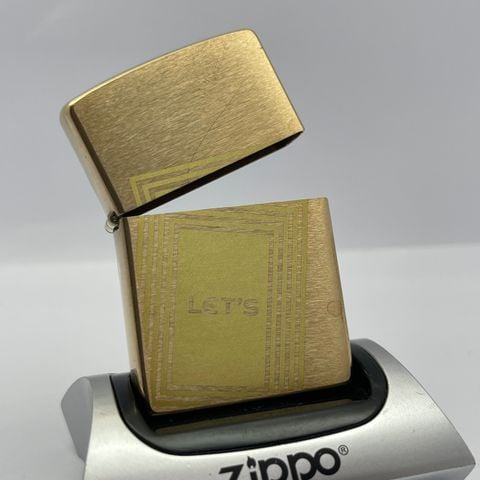 Vỏ Zippo Chính Hãng Đồng Khối Bản Tiêu Chuẩn Phay Xước - Không Ruột PK64
