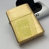 Vỏ Zippo Chính Hãng Đồng Khối Bản Tiêu Chuẩn Phay Xước - Không Ruột PK64