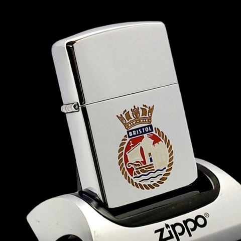 Bật Lửa Zippo Đồng Khối Mạ Chrome Trơn Bóng Ăn Mòn Phủ Sơn Hai Mặt Chủ Đề Tầu Chiến Hiếm Gặp Năm 1991 Đời VII La Mã ZL673