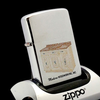 Bật Lửa Zippo Cổ Đồng Khối Mạ Chrome Phay Xước Chủ Đề Ăn Mòn Phủ Sơn Hiếm Gặp Năm 1968 Đời 6 Vạch Thẳng ZC423