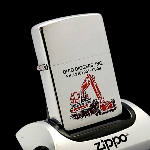 Bật Lửa Zippo Cổ Đồng Khối Mạ Chrome Phay Xước Chủ Đề Ăn Mòn Phủ Sơn Hiếm Gặp Năm 1978 Đời 4 Vạch Sắc ZC403