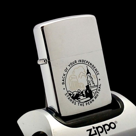 Bật Lửa Zippo Cổ Đồng Khối Mạ Chrome Phay Xước Chủ Đề Ăn Mòn Phủ Sơn Hiếm Gặp Năm 1966 Đời 8 Vạch Thẳng ZC430