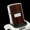 Bật Lửa Zippo Cổ Đồng Khối Mạ Chrome Ốp Gỗ Hai Mặt Hiếm Gặp Năm 1975 Đời 7 Vạch Sắc ZC407