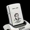 Bật Lửa Zippo Cổ Đồng Khối Mạ Chrome Trơn Bóng Chủ Đề Ăn Mòn Phủ Sơn Hiếm Gặp Năm 1960 Đời 6 Chấm ZC424
