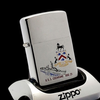 Bật Lửa Zippo Cổ Đồng Khối Mạ Chrome Phay Xước Chủ Đề Tầu Chiến Ăn Mòn Phủ Sơn Hiếm Gặp Năm 1972 Đời 2 Vạch Thẳng ZC414