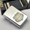 Bật Lửa Zippo Đồng Khối Mạ Chrome Trơn Bóng Ăn Mòn Phủ Sơn Chủ Đề Hiếm Gặp Năm 1985 Đời 5 Vạch Huyền ZL665