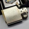 Bật Lửa Zippo Đồng Khối Mạ Chrome Trơn Bóng Ăn Mòn Phủ Sơn Chủ Đề Hiếm Gặp Năm 1985 Đời 5 Vạch Huyền ZL665