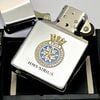 Bật Lửa Zippo Đồng Khối Mạ ChromeTrơn Bóng Chủ Đề Ăn Mòn Phủ Sơn Hiếm Gặp Năm 1990 Đời VI La Mã ZL666