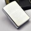 Bật Lửa Zippo Đồng Khối Mạ Chrome Trơn Phay Xước Emblem Hiếm Gặp Năm 1983 Đời 7 Vạch Huyền ZL667