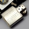 Bật Lửa Zippo Đồng Khối Mạ Chrome Trơn Phay Xước Emblem Hiếm Gặp Năm 1983 Đời 7 Vạch Huyền ZL667