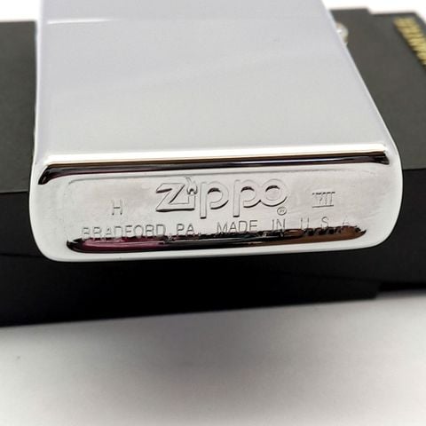 Bật Lửa Zippo Đồng Khối Mạ ChromeTrơn Bóng Ăn Mòn Chủ Đề Hiếm Gặp Năm 1991 Đời VII La Mã ZL669