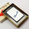 Bật Lửa Zippo Cổ Đồng Khối Mạ Chrome Phay Xước Chủ Đề Ăn Mòn Phủ Sơn Hiếm Gặp Năm 1968 Đời 6 Vạch Thẳng ZC401