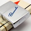 Bật Lửa Zippo Cổ Đồng Khối Mạ Chrome Phay Xước Chủ Đề Ăn Mòn Phủ Sơn Hiếm Gặp Năm 1968 Đời 6 Vạch Thẳng ZC401