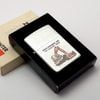 Bật Lửa Zippo Cổ Đồng Khối Mạ Chrome Phay Xước Chủ Đề Ăn Mòn Phủ Sơn Hiếm Gặp Năm 1978 Đời 4 Vạch Sắc ZC403