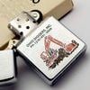 Bật Lửa Zippo Cổ Đồng Khối Mạ Chrome Phay Xước Chủ Đề Ăn Mòn Phủ Sơn Hiếm Gặp Năm 1978 Đời 4 Vạch Sắc ZC403