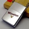 Bật Lửa Zippo Cổ Đồng Khối Mạ Chrome Trơn Bóng Chủ Đề Ăn Mòn Phủ Sơn Năm 1983 Đời 7 Vạch Huyền ZC406