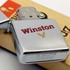 Bật Lửa Zippo Cổ Đồng Khối Mạ Chrome Trơn Bóng Chủ Đề Ăn Mòn Phủ Sơn Năm 1983 Đời 7 Vạch Huyền ZC406