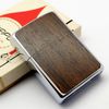 Bật Lửa Zippo Cổ Đồng Khối Mạ Chrome Ốp Gỗ Hai Mặt Hiếm Gặp Năm 1975 Đời 7 Vạch Sắc ZC407