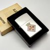 Bật Lửa Zippo Cổ Đồng Khối Mạ Chrome Trơn Bóng Chủ Đề Ăn Mòn Phủ Sơn Hiếm Gặp Năm 1982 Đời 8 Vạch Huyền ZC409
