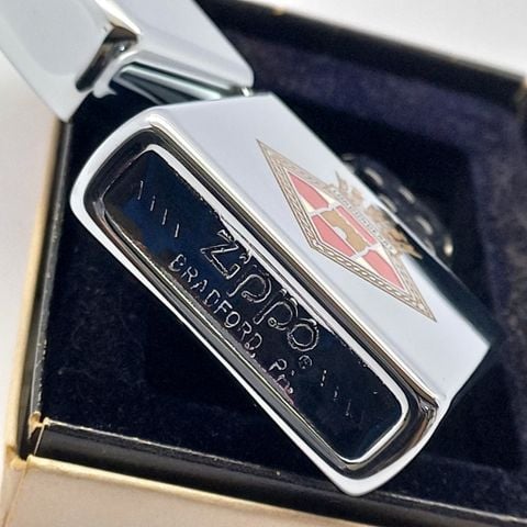 Bật Lửa Zippo Cổ Đồng Khối Mạ Chrome Trơn Bóng Chủ Đề Ăn Mòn Phủ Sơn Hiếm Gặp Năm 1982 Đời 8 Vạch Huyền ZC409