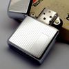 Bật Lửa Zippo Cổ Đồng Khối Mạ Chrome Trơn Bóng Vân Sọc Dưa Hiếm Gặp Năm 1979 Đời 3 Vạch Sắc ZC411