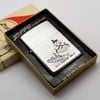 Bật Lửa Zippo Cổ Đồng Khối Mạ Chrome Phay Xước Chủ Đề Tầu Chiến Ăn Mòn Phủ Sơn Hiếm Gặp Năm 1972 Đời 2 Vạch Thẳng ZC414