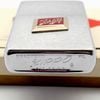 Bật Lửa Zippo Cổ Đồng Khối Mạ Chrome Phay Xước Chủ Đề Emblem Hiếm Gặp Năm 1963 Đời 3 Chấm ZC415