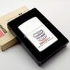 Bật Lửa Zippo Cổ Đồng Khối Mạ Chrome Phay Xước Chủ Đề Ăn Mòn Phủ Sơn Hiếm Gặp Năm 1977 Đời 5 Vạch Sắc ZC416