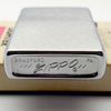 Bật Lửa Zippo Cổ Đồng Khối Mạ Chrome Phay Xước Chủ Đề Ăn Mòn Phủ Sơn Hiếm Gặp Năm 1977 Đời 5 Vạch Sắc ZC416