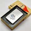 Bật Lửa Zippo Cổ Đồng Khối Mạ Chrome Trơn Bóng Chủ Đề Tầu Chiến Ăn Mòn Phủ Sơn Hiếm Gặp Năm 1976 Đời 6 Vạch Sắc ZC419