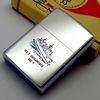 Bật Lửa Zippo Cổ Đồng Khối Mạ Chrome Trơn Bóng Chủ Đề Tầu Chiến Ăn Mòn Phủ Sơn Hiếm Gặp Năm 1976 Đời 6 Vạch Sắc ZC419