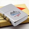 Bật Lửa Zippo Cổ Đồng Khối Mạ Chrome Trơn Bóng Chủ Đề Tầu Chiến Ăn Mòn Phủ Sơn Hiếm Gặp Năm 1976 Đời 6 Vạch Sắc ZC419