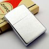 Bật Lửa Zippo Cổ Đồng Khối Mạ Chrome Phay Xước Chủ Đề Ăn Mòn Phủ Sơn Hiếm Gặp Năm 1968 Đời 6 Vạch Thẳng ZC423