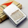 Bật Lửa Zippo Cổ Đồng Khối Mạ Chrome Phay Xước Chủ Đề Ăn Mòn Phủ Sơn Hiếm Gặp Năm 1968 Đời 6 Vạch Thẳng ZC423