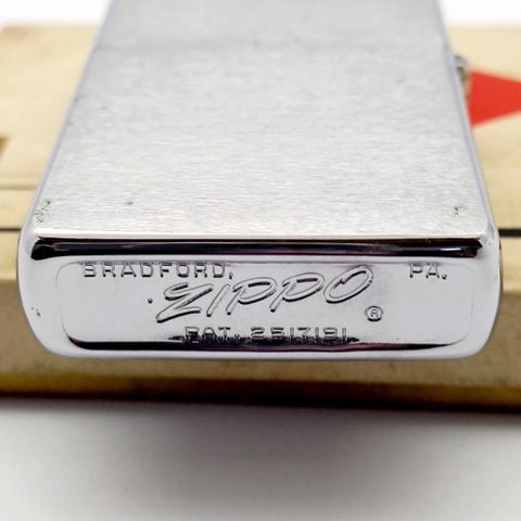 Bật Lửa Zippo Cổ Đồng Khối Mạ Chrome Phay Xước Chủ Đề Ăn Mòn Phủ Sơn Hiếm Gặp Năm 1965 Đời 1 Chấm ZC428