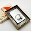 Bật Lửa Zippo Cổ Đồng Khối Mạ Chrome Phay Xước Chủ Đề Ăn Mòn Phủ Sơn Hiếm Gặp Năm 1966 Đời 8 Vạch Thẳng ZC430