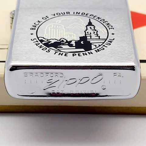 Bật Lửa Zippo Cổ Đồng Khối Mạ Chrome Phay Xước Chủ Đề Ăn Mòn Phủ Sơn Hiếm Gặp Năm 1966 Đời 8 Vạch Thẳng ZC430