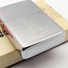 Bật Lửa Zippo Cổ Đồng Khối Mạ Chrome Phay Xước Chủ Đề Ăn Mòn Liberty Nữ Thần Tự Do Hiếm Gặp Năm 1981 Đời 1 Vạch Sắc ZC431